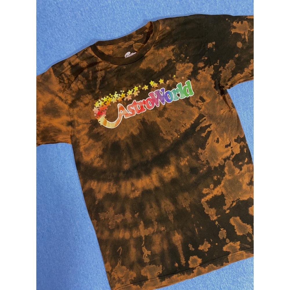Unisex Custom Bleach Dye Astroworld Shirt